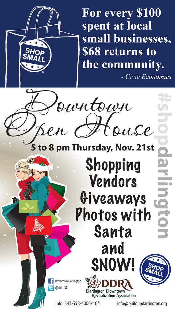 ShopSmall Downtown Open House Nov. 21