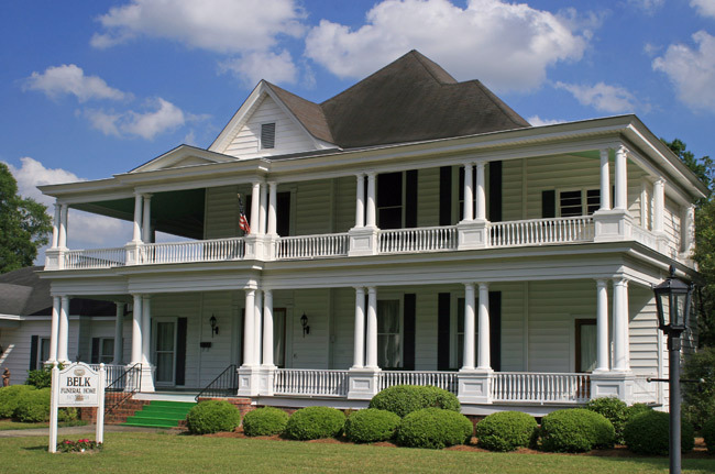 Belk Funeral Home at 229 W. Broad St.